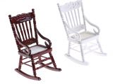 Funny Pictures Of Rocking Chairs 1pc 1 12 Scale Wooden Rocking Chair Hemp Rope Seat Dollhouse