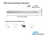Furnace Uv Light 25w Ultraviolet Light Water Purifier whole House Uv Sterilizer 6 Gpm