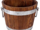 Galvanized Bathtub for Sale Buy the Large Wooden Bucket with Galvanized Belt by ashlanda at Michaels