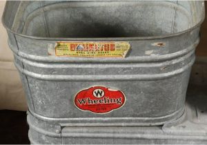 Galvanized Bathtubs for Sale Double Galvanized Wash Tubs for Sale at 1stdibs