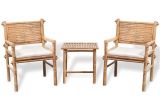Gar Wicker Chairs Five Piece Garden Outdoor Bamboo Furniture Set Table and 2 Chairs 2