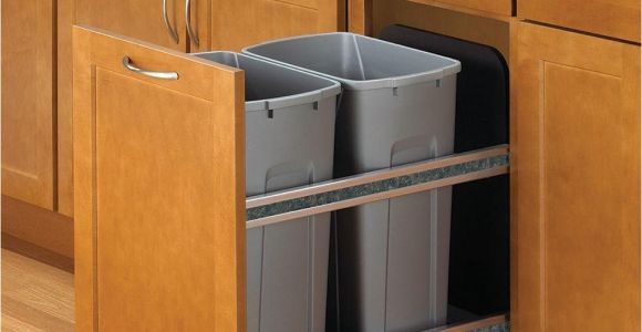 Garbage Can Cabinet Knape Vogt 18 In H X 15 In W X 22 In D Plastic In Cabinet 35 Qt