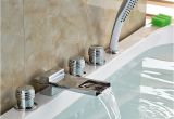 Garden Bathtub Faucet New Deck Mount Widespread Roman Tub Faucet Chrome Brass