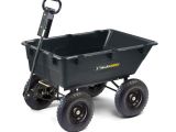 Garden Wagon Lowes Shop Gorilla Carts 5 5 Cu Ft Poly Yard Cart at Lowes Com
