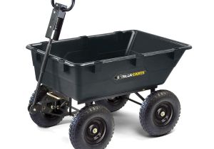 Garden Wagon Lowes Shop Gorilla Carts 5 5 Cu Ft Poly Yard Cart at Lowes Com