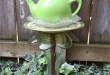 Garden Whimsies Yard Art Tea Pot totem Garden Art Vintage Glass Yard Art by Fancysgarden
