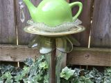 Garden Whimsies Yard Art Tea Pot totem Garden Art Vintage Glass Yard Art by Fancysgarden