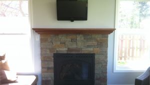 Gas Fireplace Inserts with Mantle Gas Fireplace Insert Custom Maple Mantel Fieldstone Fireplace Reface