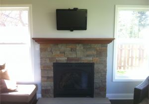 Gas Fireplace Inserts with Mantle Gas Fireplace Insert Custom Maple Mantel Fieldstone Fireplace Reface