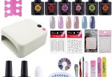 Gel Nail Polish without Uv Light Nail Art Pro Diy Full Set soak Off Uv Gel Polish Manicure Set 36w