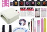 Gel Nail Polish without Uv Light Nail Set 36w Uv Lamp Dryer with 6cs Nail Gel Polish soak Off