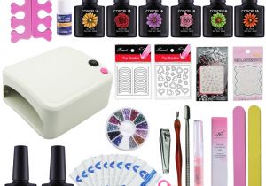 Gel Nail Polish without Uv Light Nail Set 36w Uv Lamp Dryer with 6cs Nail Gel Polish soak Off