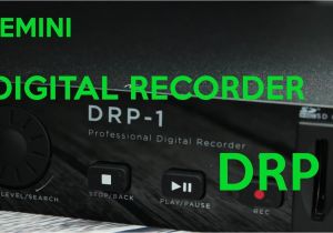 Gemini Drp 1 Rack Mount Sd Usb Digital Recorder Drp 1 Digital Recorder From Gemini Youtube
