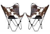 Genuine Leather Accent Chair Genuine Leather butterfly Chair Folding Lounge Modern