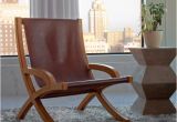 Gilbert top Grain Leather Accent Chair Leather Sling Chair