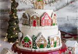 Gingerbread Christmas theme Decorations Gingerbreadlayer Cake with Fig Filling and White Chocolate