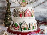 Gingerbread Christmas theme Decorations Gingerbreadlayer Cake with Fig Filling and White Chocolate