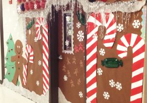 Gingerbread theme Outdoor Decorations Christmas Holiday Door Decoration for School Gingerbread House