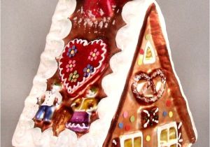 Gingerbread theme Outdoor Decorations Gingerbread House Polish Mouth Blown Glass Christmas Tree ornament