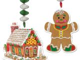 Gingerbread theme Outdoor Decorations Pack Of 24 Gingerbread House Man Christmas Dangler Hanging Party