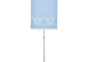 Girly Bedside Lamps Simple Light Blue Pretty orchid Flower with Name Table Lamps
