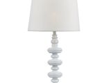 Girly Desk Lamps White Moulded Resing Table Lamp with White Shade Bedroom