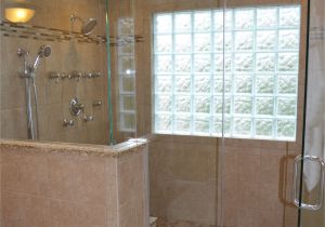 Glass Blocks for Showers Love the Walk In Shower Could Have A Bench and Hanger for towels at