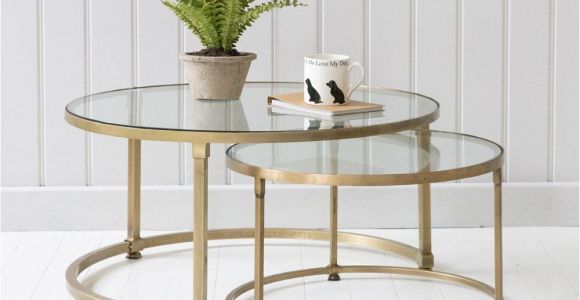Glass Side Tables for Living Room Uk Coco Nesting Round Glass Coffee Tables In 2018