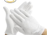 Gloves that Light Up Maydahui White Cotton Gloves 9 4 Large Size for Cosmetic