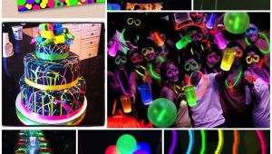 Glow In the Dark Party Decorations Ideas Glow In the Dark Neon Party Ideas Party themes for Teenagers