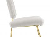 Gold and White Accent Chair Stratus Gold Sheepskin Accent Chair
