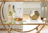 Gold Bar Cart with Wine Rack Halsted Mobile Cart Bar Carts Bar and Front Rooms