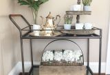 Gold Bar Cart with Wine Rack Spring Farmhouse tour Easter Spring Pinterest Spring Bar