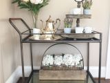 Gold Bar Cart with Wine Rack Spring Farmhouse tour Easter Spring Pinterest Spring Bar