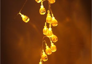 Gold Decorative Jacks Halloween 3d Jack O Lantern Pumpkin String Lights 20 Led 2m Holiday