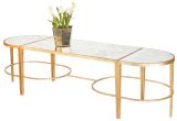 Gold Leaf Coffee Table Worlds Away Fnamcf3 3 Piece Gold Leaf Sabre Leg Coffee Table