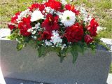 Gravesite Decorations Store Cemetery Memorial Day Headstone Saddle Memorial Floral Headstone