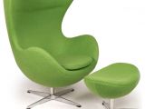 Green Accent Chair with Ottoman Kar L Egg Chair & Ottoman Apple Green Boucle Cashmere