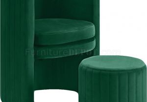Green Accent Chair with Ottoman Selena Accent Chair & Ottoman 555 In Green Velvet by Meridian