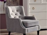 Grey Accent Chair Cheap Grey button Tufted Accent Chair with White Welted Trim