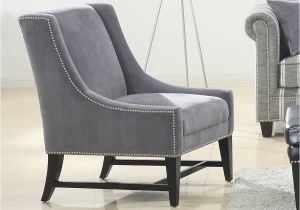 Grey Accent Chair with Nailhead Trim Leather Dining Room Chairs with Nailheads Grey Accent