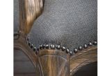 Grey Accent Chair with Nailhead Trim Willa Grey French Style Mahogany Arm Chair with Nailhead Trim