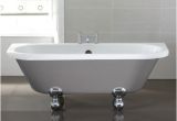 Grey Freestanding Bathtub April Kildwick Back to Wall Freestanding Bath In Dove Grey