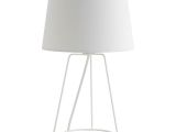Habitat Yellow Floor Lamp Lula White Metal Table Lamp with Fabric Shade Buy now at Habitat