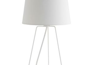 Habitat Yellow Floor Lamp Lula White Metal Table Lamp with Fabric Shade Buy now at Habitat
