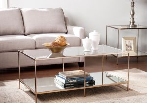 Half Moon Tables Living Room Furniture Shop Silver orchid Olivia Goldtone Glass top Coffee Table Sale