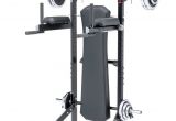 Half Squat Rack with Pull Up Bar Power tower Exercise Equipment Workout Home Gym Squat Rack Bench
