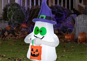 Halloween Inflatable Yard Decorations Walmart Airblown Inflatables Outdoor Ghost with Candy tote Small Halloween
