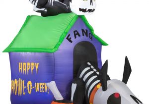 Halloween Inflatable Yard Decorations Walmart Gemmy Airblown Inflatable 3 5 X 4 5 Skeleton Dog and Cat Halloween