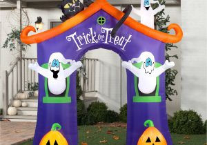 Halloween Inflatable Yard Decorations Walmart Gemmy Airblown Inflatable 9 X 8 5 Archway Ghost House Halloween